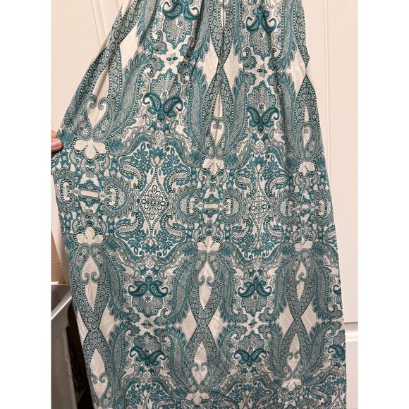 NWT Lascana High neck racerback Lightweight dress Green pattern Size 8 - Picture 4 of 7